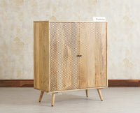 Brussels Wooden Two Door Cabinet Furniselan Natural Finish