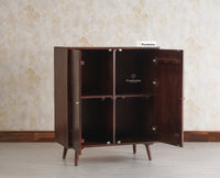 Brussels Wooden Two Door Cabinet Furniselan - Grey-Finish