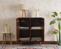 Brussels Wooden Two Door Cabinet Furniselan - Grey-Finish