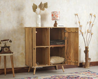 Brussels Wooden Two Door Cabinet Furniselan Natural Finish