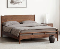 Budapest Signature Wooden Bed Queen Size Furniselan Teak Finish