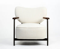 Buffalo Cotton Wooden Arm Chair Furniselan Teak Finish