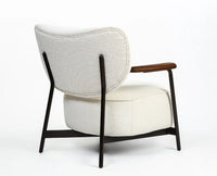 Buffalo Cotton Wooden Arm Chair Furniselan Teak Finish