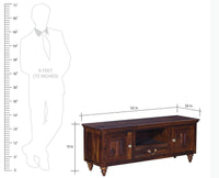 Calgary Solid Wood Tv Cabinet - Tv Cabinet - Furniselan-Kapasi-Brown-Finish
