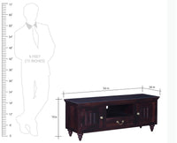 Calgary Solid Wood Tv Cabinet - Tv Cabinet - Furniselan-Rosewood-Fine-Finish 
