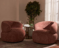 Camden Cotton One Seater Sofa Furniselan Rose Brown
