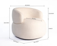 Camden Cotton One Seater Sofa Furniselan White
