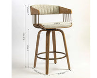 Camden Oslo Bar Chair  Swivel Counter Stool Furniselan Flecked Beige