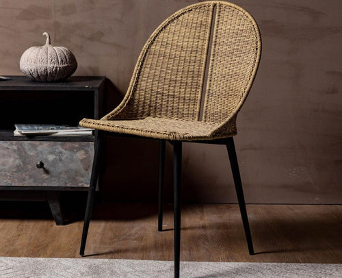 Celeste Chase Outdoor Chair – Modern Upholstered Dining Chair for Home & Café Light Tan