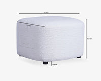 Chairlotte Carter Pouf White