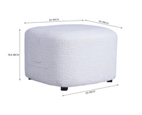 Chairlotte Carter Pouf White