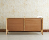 Chandigarh Solid Wood Sideboard Cabinet Furniselan Natural Finish