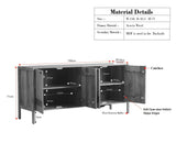 Chandigarh Solid Wood Sideboard Cabinet - Sideboard - Furniselan-Grey-Finish