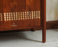 Chandigarh Solid Wood Sideboard Cabinet Furniselan Brown Finish