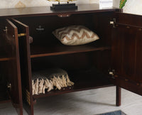 Chandigarh Solid Wood Sideboard Cabinet - Sideboard - Furniselan-Grey-Finish