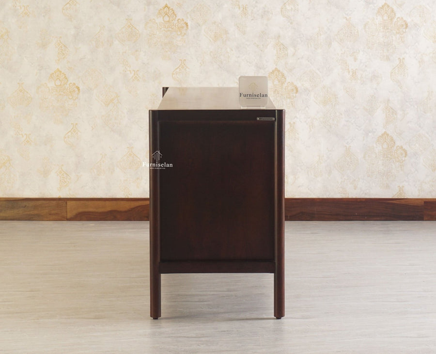 Chandigarh Solid Wood Sideboard Cabinet - Sideboard - Furniselan-Grey-Finish
