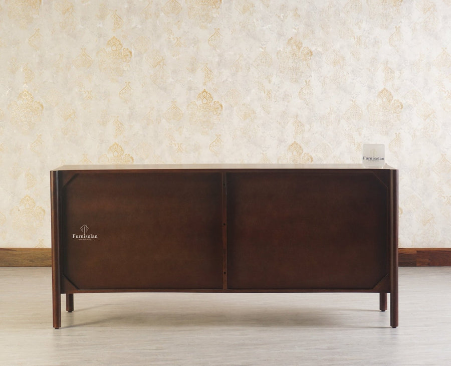 Chandigarh Solid Wood Sideboard Cabinet - Sideboard - Furniselan-Grey-Finish