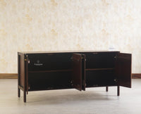 Chandigarh Solid Wood Sideboard Cabinet - Sideboard - Furniselan-Grey-Finish