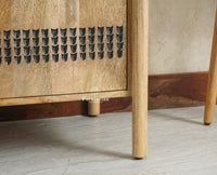 Chandigarh Solid Wood Sideboard Cabinet Furniselan Natural Finish