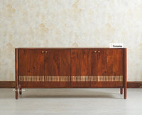Chandigarh Solid Wood Sideboard Cabinet Furniselan Brown Finish