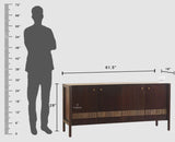 Chandigarh Solid Wood Sideboard Cabinet - Sideboard - Furniselan-Grey-Finish