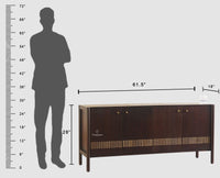 Chandigarh Solid Wood Sideboard Cabinet - Sideboard - Furniselan-Grey-Finish