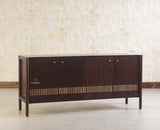 Chandigarh Solid Wood Sideboard Cabinet - Sideboard - Furniselan-Grey-Finish