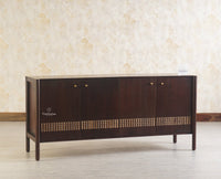 Chandigarh Solid Wood Sideboard Cabinet - Sideboard - Furniselan-Grey-Finish