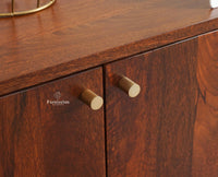 Chandigarh Solid Wood Sideboard Cabinet Furniselan Brown Finish