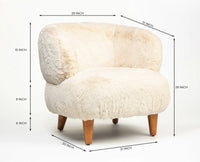 Cherry Creations Lounge Chair – Modern Upholstered Dining Chair for Home & Café Cream