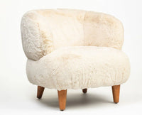 Cherry Creations Lounge Chair – Modern Upholstered Dining Chair for Home & Café Cream