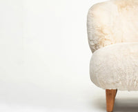 Cherry Creations Lounge Chair – Modern Upholstered Dining Chair for Home & Café Cream