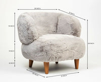 Cherry Creations Lounge Chair – Modern Upholstered Dining Chair for Home & Café Light Grey