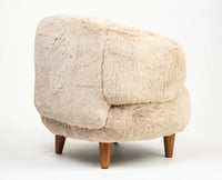 Cherry Creations Lounge Chair – Modern Upholstered Dining Chair for Home & Café Beige