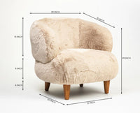 Cherry Creations Lounge Chair – Modern Upholstered Dining Chair for Home & Café Beige