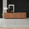 Chicago Solid Wood Four Door Large Storage Cabinet Sideboard Furniselan-Natural-Finish