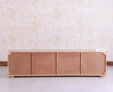 Chicago Solid Wood Four Door Large Storage Cabinet Sideboard  Furniselan Natural Finish