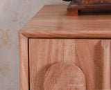 Chicago Solid Wood Four Door Large Storage Cabinet Sideboard  Furniselan Natural Finish