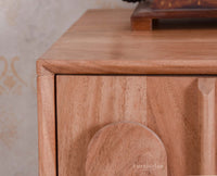 Chicago Solid Wood Four Door Large Storage Cabinet Sideboard  Furniselan Natural Finish