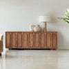 Chicago Solid Wood Three Door Storage Cabinet Furniselan-Natural-Finish