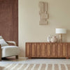 Chicago Solid Wood Three Door Storage Cabinet Furniselan-Natural-Finish