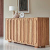 Chicago Solid Wood Three Door Storage Tall Cabinet Furniselan - Natural-Finish
