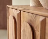 Chicago Solid Wood Three Door Storage Tall Cabinet Furniselan - Natural-Finish