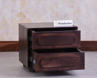 Chicago Solid Wood Two Drawer Bedside Table - Bedside Table - Furniselan