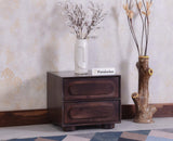 Chicago Solid Wood Two Drawer Bedside Table - Bedside Table - Furniselan - Grey-Finish