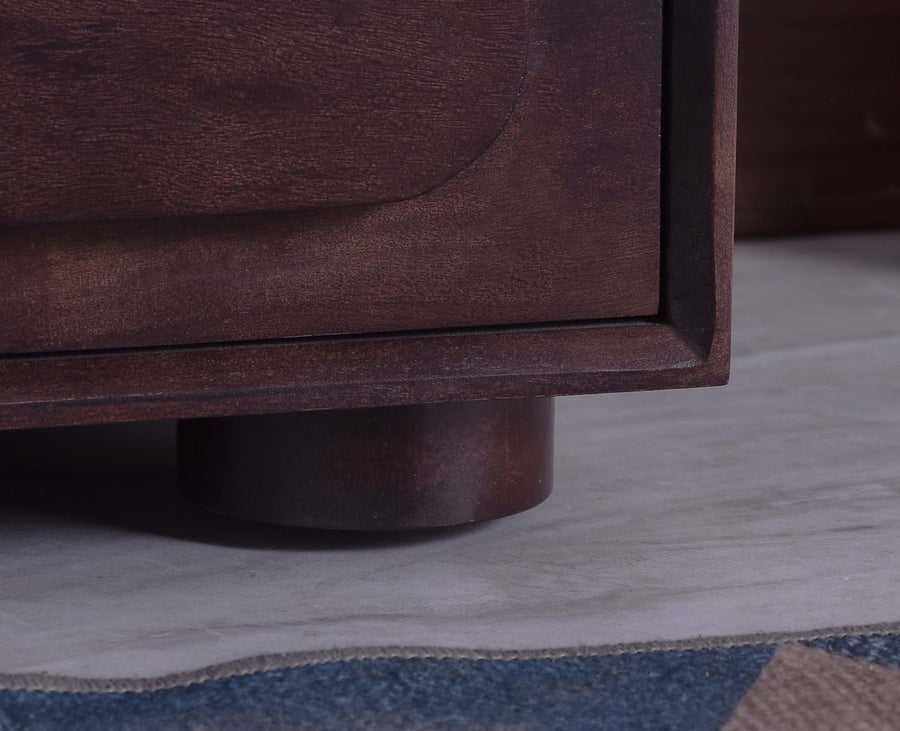 Chicago Solid Wood Two Drawer Bedside Table - Bedside Table - Furniselan - Grey-Finish