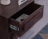 Chicago Solid Wood Two Drawer Bedside Table - Bedside Table - Furniselan - Grey-Finish