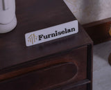Chicago Solid Wood Two Drawer Bedside Table - Bedside Table - Furniselan - Grey-Finish
