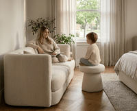 Clawz Cotton Ottoman White