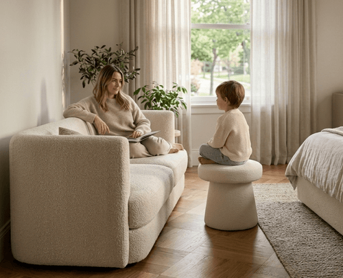 Clawz Cotton Ottoman